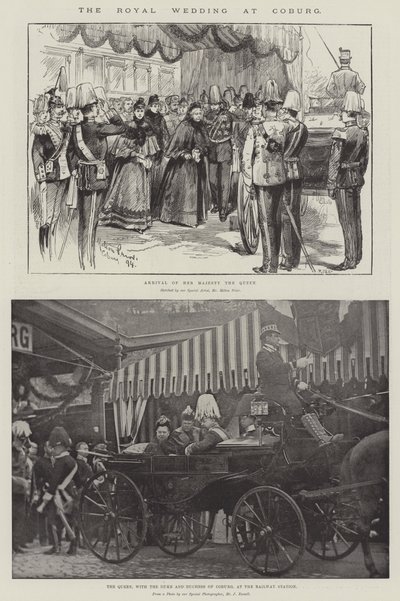 The Royal Wedding at Coburg by Melton Prior